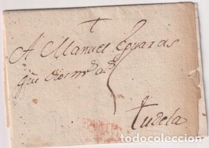 Sellos: Carta de Pamplona a Tudela del 22 Jun. 1809 con marca 21-22 R