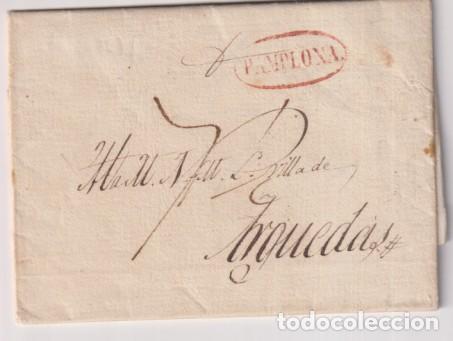 Sellos: Carta de Pamplona a Arguedas del 6 jun. 1835. con marca 33R