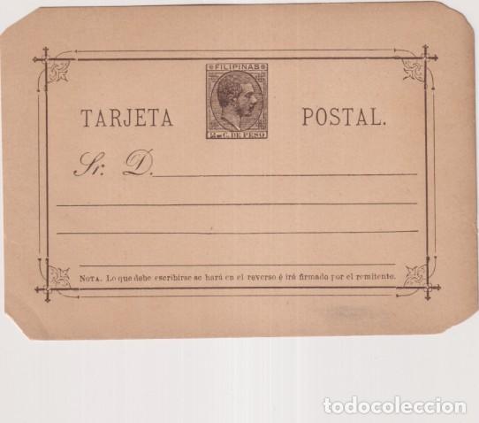 Sellos: Filipinas. Tarjeta entero postal 2 ct. Casta&ntilde;o. Edifil 4