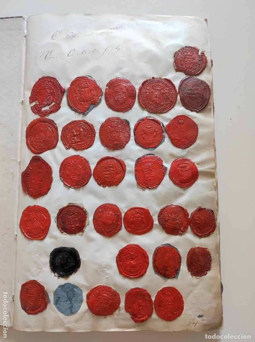 Francobolli: Gran lote coleccion de 690 sellos cu&ntilde;os cera lacre Alemania, Holanda, Belgica... Siglos XVIII y XIX