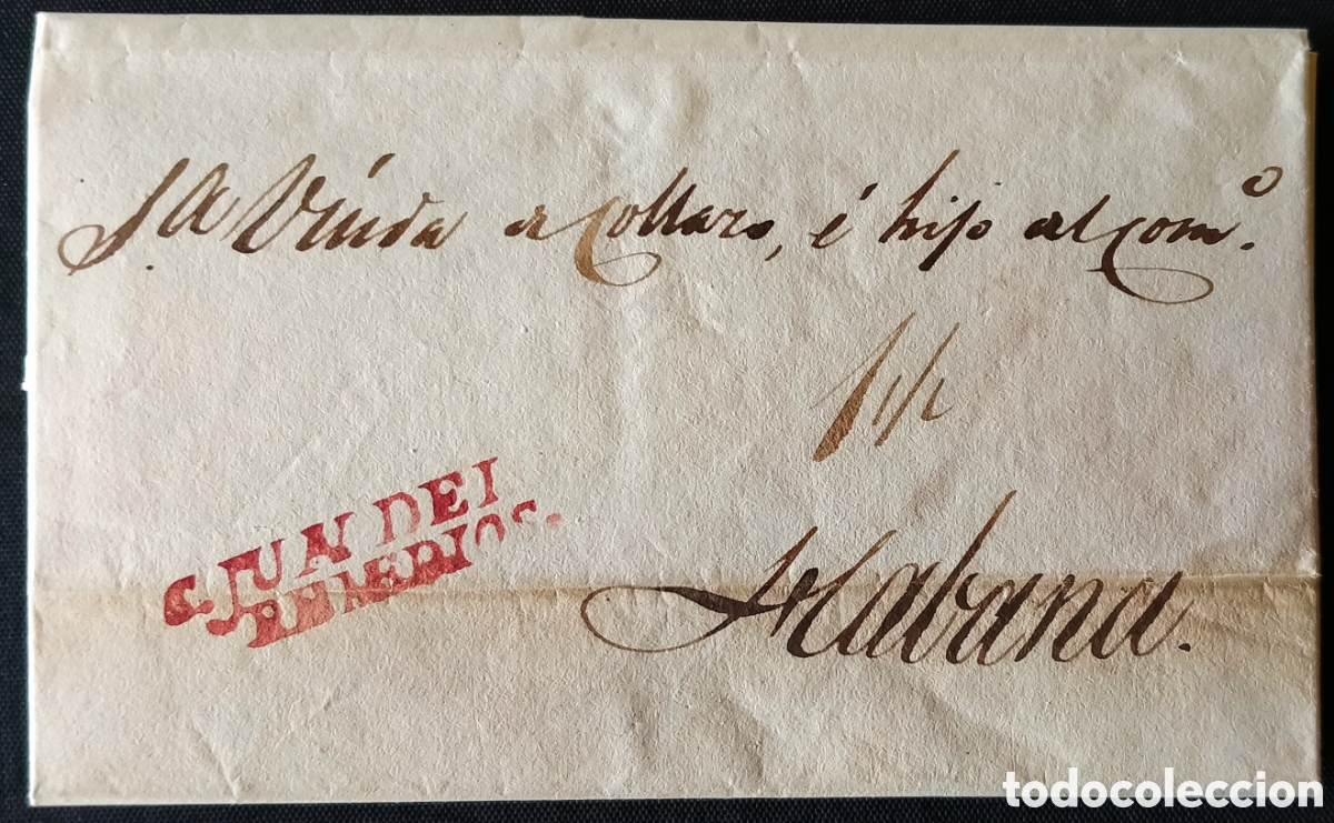 Sellos: CUBA. 1838. EXCEPCIONAL CARTA de CONTENIDO HIST&Oacute;RICO: TRATA de ESCLAVOS y COMERCIO GANADERO