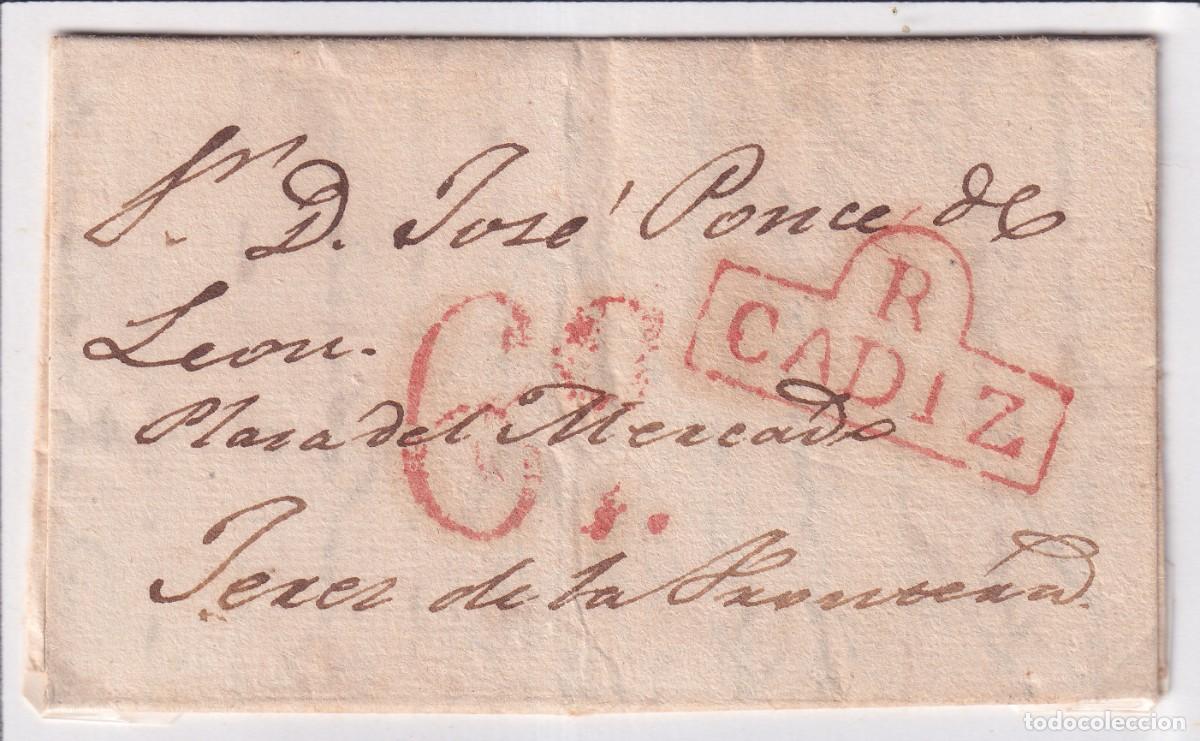 Timbres: PUERTO REAL 1831 - CARTA CIRCULADA DE PUERTO REAL A JEREZ - LEER - FOTOS ADIC.