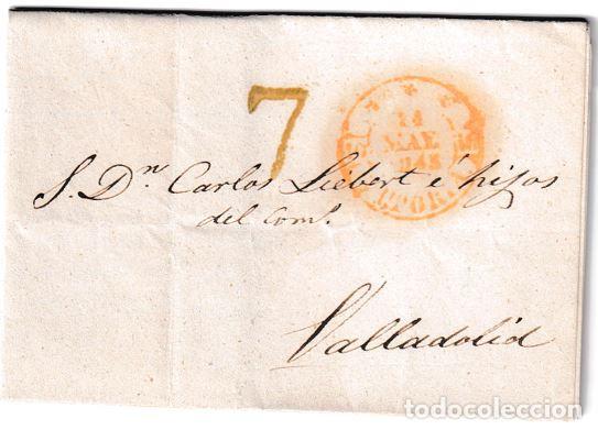 Sellos: 1845. Carta de Vitoria a Valladolid