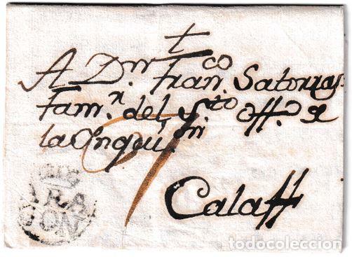 Sellos: 1786. Carta de Zaragoza a Calaf