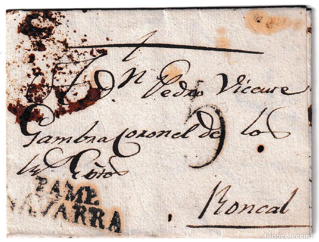 Sellos: 1820. Carta de Pamplona a Roncal