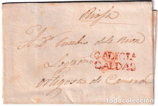 Sellos: 1828. Carta de Caldas a Ortigosa de Cameros