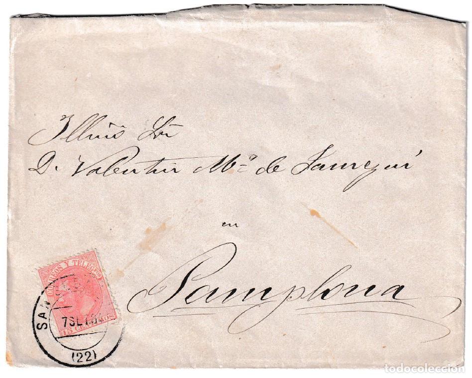 Sellos: 1884. Carta de San Sebasti&aacute;n a Pamplona