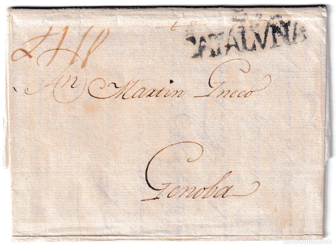 Sellos: 1782. Carta de Madrid a Genova