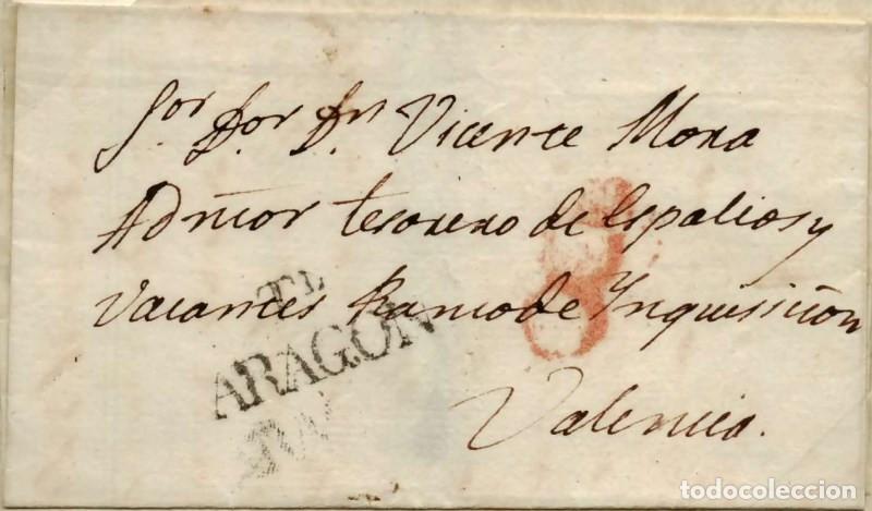 Sellos: FA0767H, PREFILATELIA. Sin Fecha. Sobrescrito circulado de Teruel a Valencia