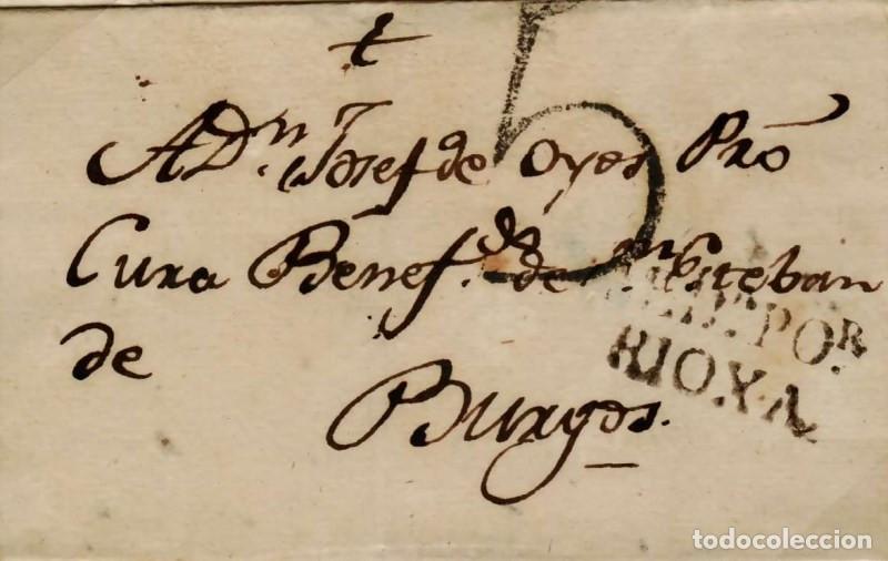 Sellos: FA0781, PREFILATELIA. Sin Fecha. Sobrescrito circulado de Medina de Pomar a Burgos