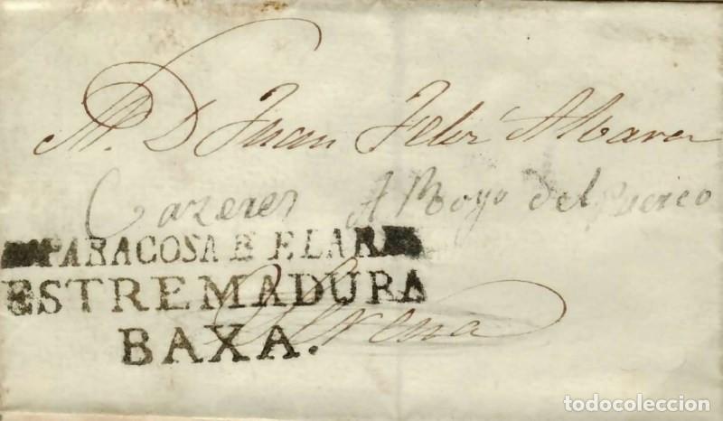 Sellos: FA0789H, PREFILATELIA. Sin Fecha. Sobrescrito circulado de Esparragosa de Elares a La Serena