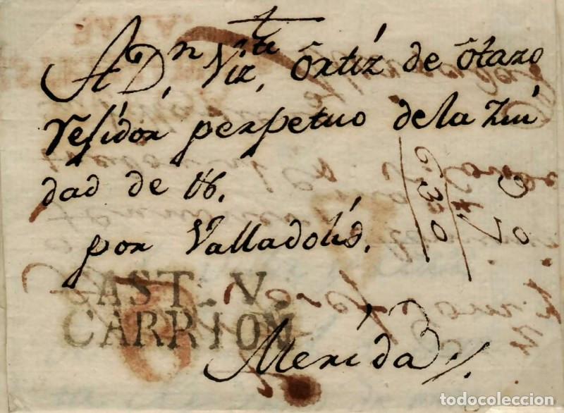 Sellos: FA0792M, PREFILATELIA. Sin Fecha. Sobrescrito circulado de Carri&oacute;n de los Condes a M&eacute;rida