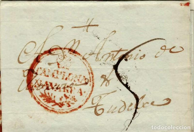 Sellos: FA1342C. PREFILATELIA. (1825-26ca). Sobrescrito circulado de Pamplona a Tudela