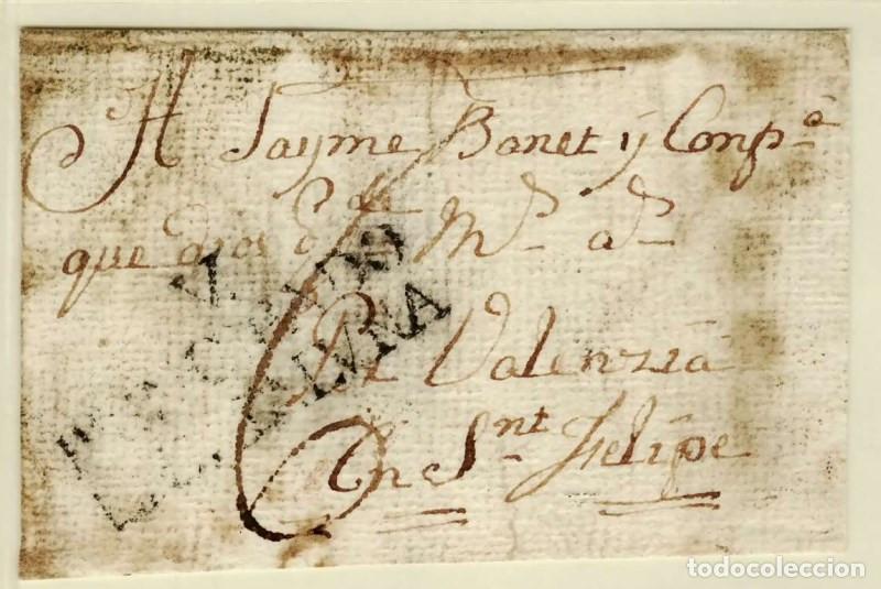 Sellos: FA1351H. PREFILATELIA. (1786-96ca). Sobrescrito circulado de Vich a San Felipe