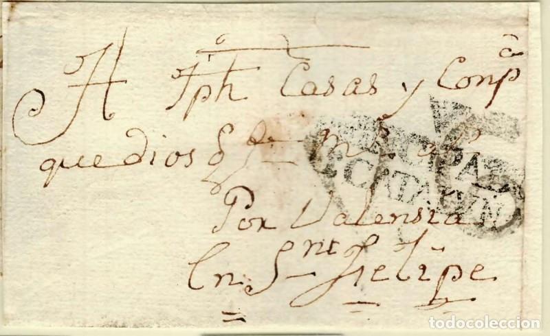 Briefmarken: FA1351I. PREFILATELIA. (1786-96ca). Sobrescrito circulado de Vich a San Felipe