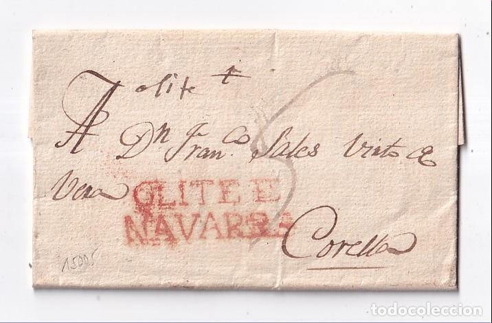 Sellos: PREFILATELIA. CARTA ENTERA. OLITE. NAVARRA. 1831. A CORELLA