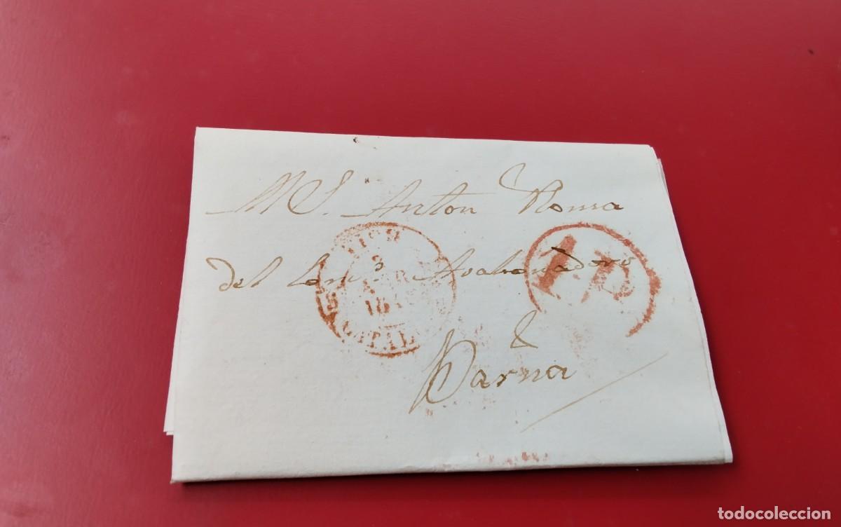 Sellos: PREFILATELIA ENVUELTA CIRCULADA DE VICH A BARNA A&Ntilde;O 1846 , MARCA DE PORTEO Y BAEZA , VER