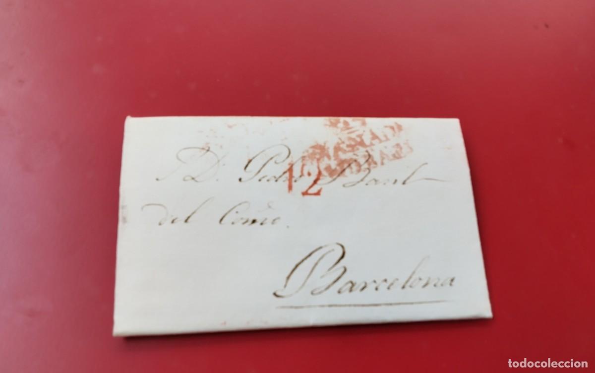 Sellos: ENVUELTA CIRCULADA A&Ntilde;O 1833 GRANADA A BARCELONA CON MARCA ORIGEN CARTA INTERIOR