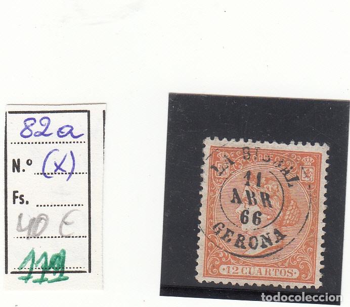 Sellos: CRSE0111 SELLO ESPA&Ntilde;A VARIANTE 82A X VARIEDAD DE COLOR Y MATASELLO FECHADOR