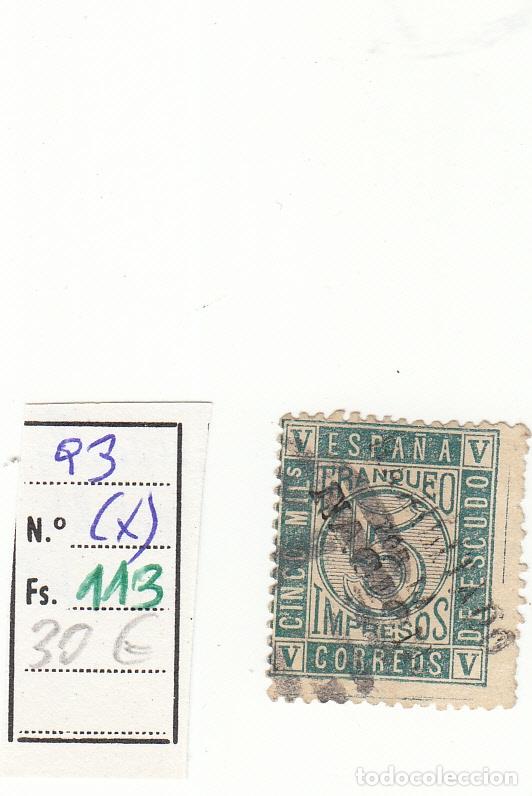 Sellos: CRSE0113 SELLO ESPA&Ntilde;A VARIANTE 93 X MATASELLO HABILITADO MADRID