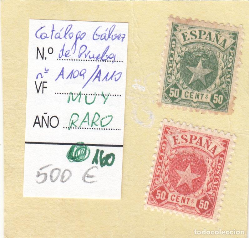 Sellos: CRSE0160 SELLOS ESPA&Ntilde;A N&ordm; CAT GALVEZ A109/A110 MUY RARO