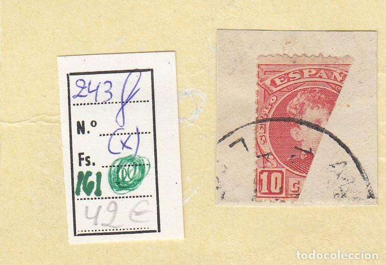 Sellos: CRSE0161 SELLO ESPA&Ntilde;A N&ordm; CAT N&ordm; 243F FRANCIONADO POR CORREOS