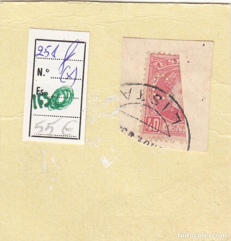 Sellos: CRSE0163 SELLO ESPA&Ntilde;A N&ordm; CAT N&ordm; 251F X FRACCIONADO Y TALADRADO POR CORREOS