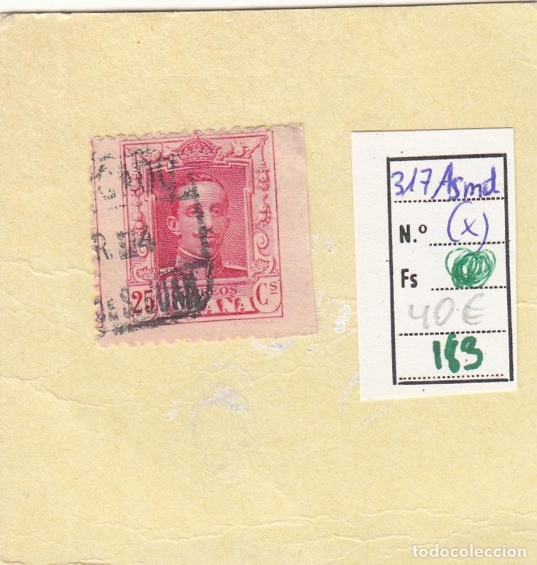Timbres: CRSE0183 SELLO ESPA&Ntilde;A N&ordm; CAT N&ordm; 317 ASMD X SIN DENTAR MARGEN DERECHO