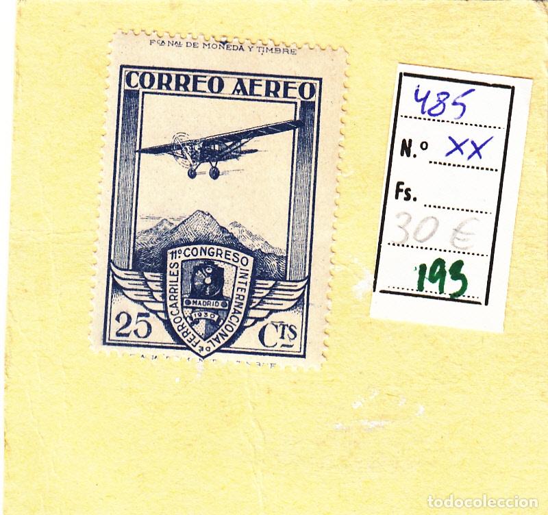 Timbres: CRSE0193 SELLO ESPA&Ntilde;A N&ordm; CAT N&ordm; 485XX PIE DE IMPRENTA