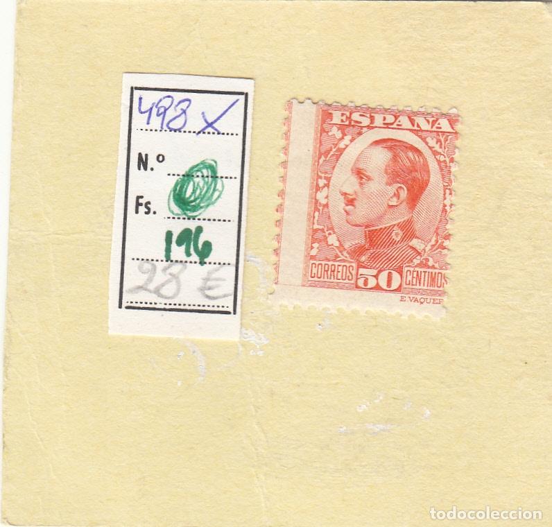 Timbres: CRSE0196 SELLO ESPA&Ntilde;A N&ordm; CAT N&ordm; 498X DIBUJO DESPLAZADO