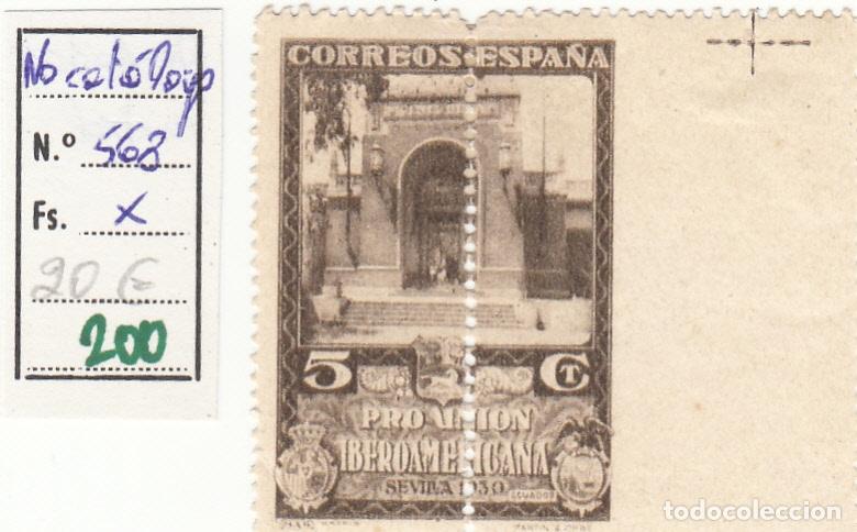 Timbres: CRSE0200 SELLO ESPA&Ntilde;A N&ordm; CAT N&ordm; 568X DENTADO EN EL CENTRO