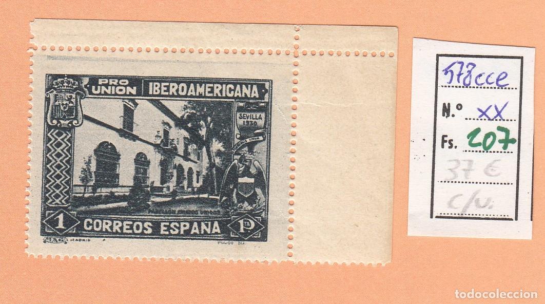 Timbres: CRSE0207 SELLO ESPA&Ntilde;A N&ordm; CAT N&ordm; 578CCE XX COLOR NEGRO