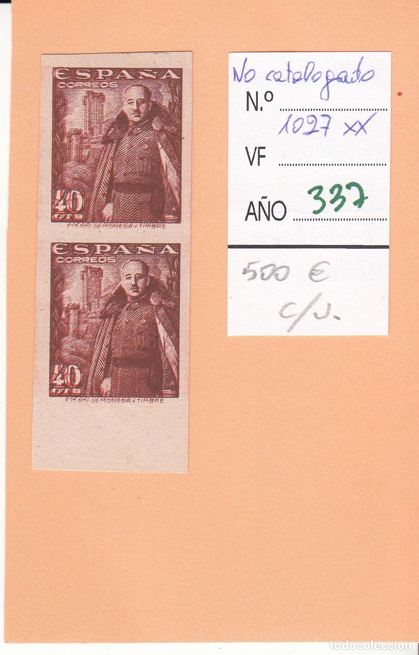 Briefmarken: CRSE0337 SELLO ESPA&Ntilde;A N&ordm; CAT N&ordm; 1027XX DOBLE IMPRESION MAS DORSO