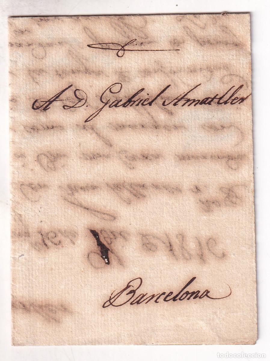 Timbres: PREFILATELIA. CARTA ENTERA. ZARAGOZA A BARCELONA. 1816. FUERA DE VALIJA