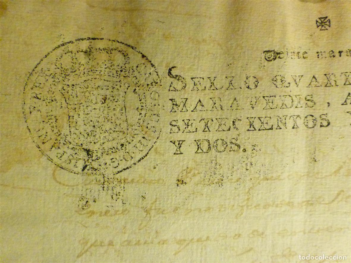 Sellos: Sello Qvarto 4&ordm; Cuarto - 20 Maravedis A&ntilde;o 1772 - Carlos III - Signo Notarial, Papel Timbrado -