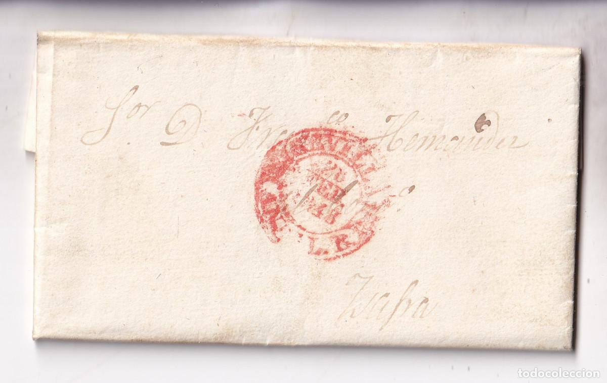 Sellos: PREFILATELIA. CARTA ENTERA. SEVILLA A ZAFRA. BADAJOZ. 1848