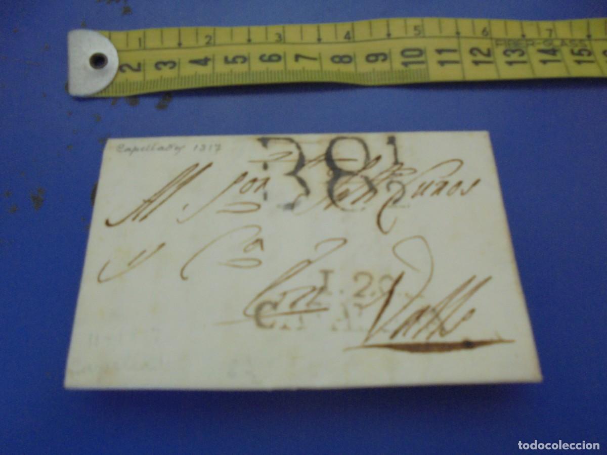 Sellos: carta prefilatelia 1817 de capellades a valls