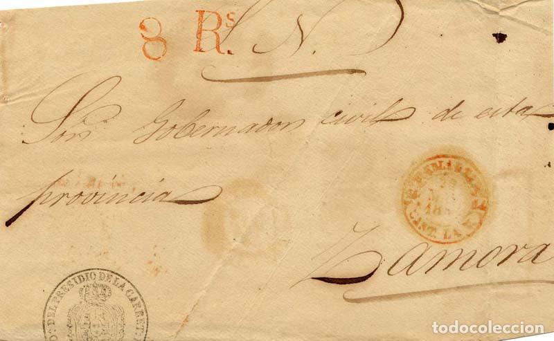Sellos: FA1901. PORTEOS. Sin fecha, cubierta de Puebla de Sanabria a Zamora con porteo de 8 reales