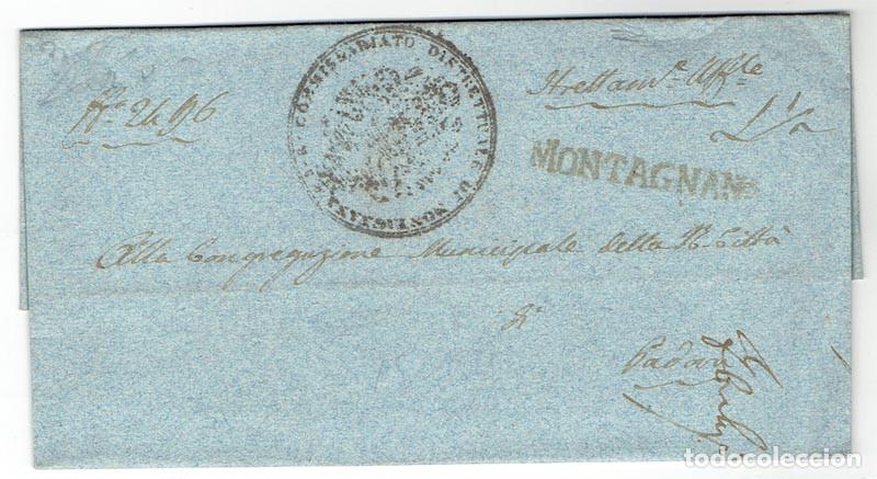 Sellos: FA0836-114. PREFILATELIA DE ITALIA. Sin Fecha. Carta circulada de Montagnana a Padova