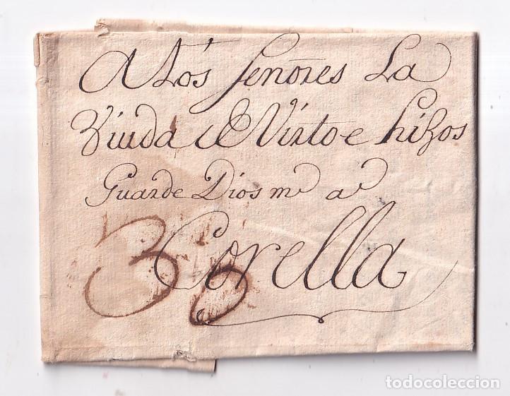 Sellos: PREFILATELIA. CARTA CORELLA. NAVARRA. 1765. FALTA DE PARTE DE TEXTO INTERIOR. VER FOTOS