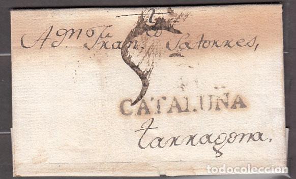 Stamps: Carta DP.5 - Tortosa a Tarragona (21 sept.1803) PE.6 y porteo 5 manuscrito