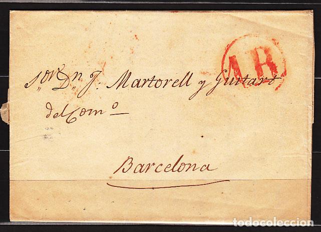 Stamps: Carta DP.5 - Arenys de Mar a Barcelona (15 nov.1846) sin marca de salida, con Ba