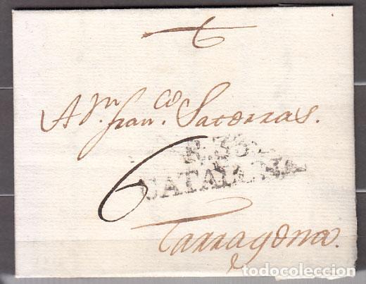 Stamps: Carta DP.5 - Reus a Tarragona (7 febrero 1805) PR.8 y porteo 6 manuscrito