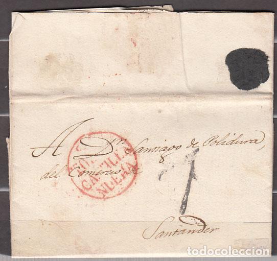 Stamps: Carta DP.4 - Zaragoza a Sta. Mar&iacute;a de Oloron en 1830 con marcas Z&ordf;/FRANCO y ES
