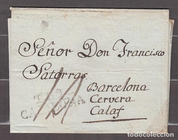 Stamps: Carta DP.5 -Tarragona a Calaf (31 diciembre 1804) PE.11