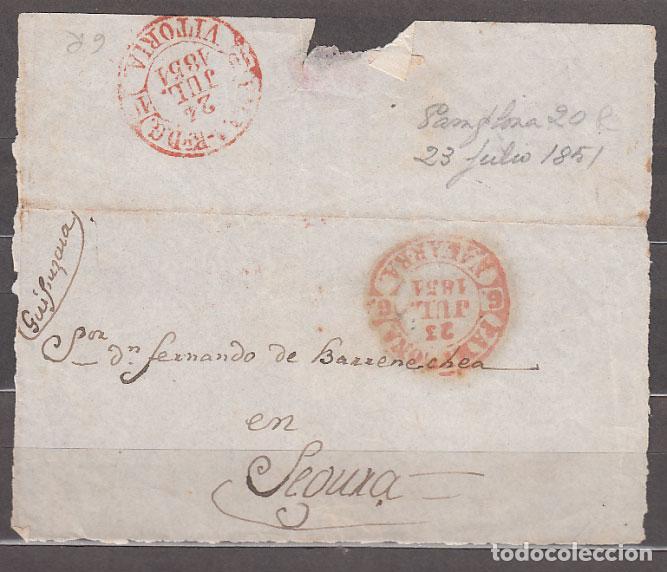 Stamps: Carta DP.6 - Pamplona a Segovia PE.34 EN ROJO