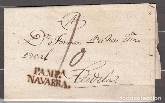 Sellos: Carta DP.6 - Pamplona a Tudela (20-noviembre-1824), marca n&ordm; 28