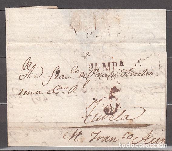 Sellos: Carta DP.6 - Pamplona (8-febrero-1833) PE.32 en negro
