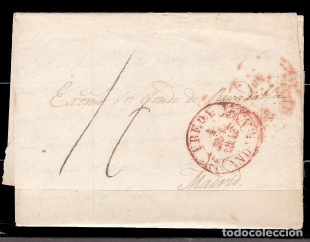 Sellos: Carta DP.24 - Ubeda a Madrid 1848 PE.4 y porteo 10
