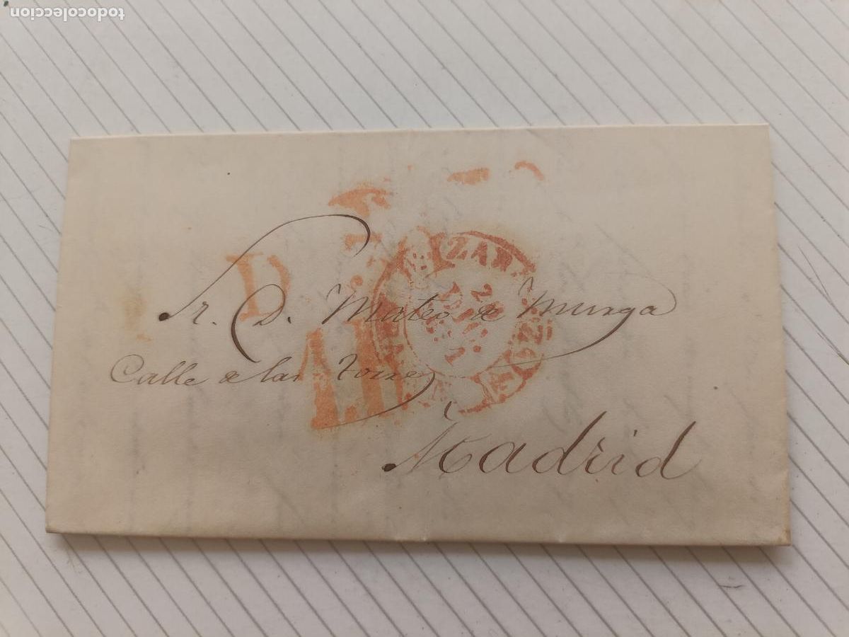 Sellos: Prefilatelia. Carta entera. Zaragoza a Madrid 1831